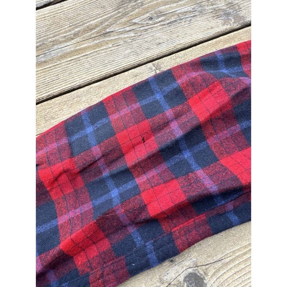 Vintage Pendleton Wool Plaid Jacket Red Black Tartan Large USA 60s 70s - Picture 10 of 11